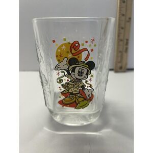 Disney Mickey Mouse Animal Kingdom 2000 Glass Tumbler Walt Disney World Souvenir